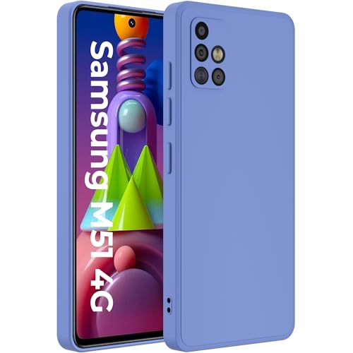 Image of A rtistque Back Cover Case for Samsung Galaxy M51 with Camera Protection | Shockproof TPU | Stylish Protective Design | Slim Fit | Ultra Matte | Samsung Galaxy M51 Back Cover - Blue