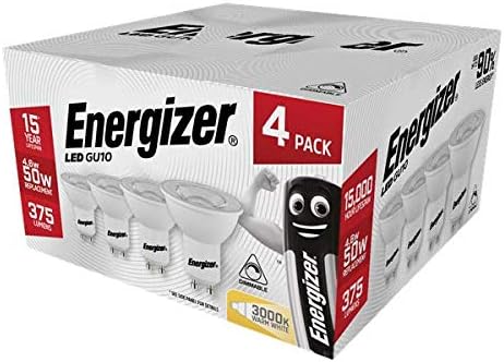 Energizer GU10 dimmable Lightbulb, 3.6 W, Warm White