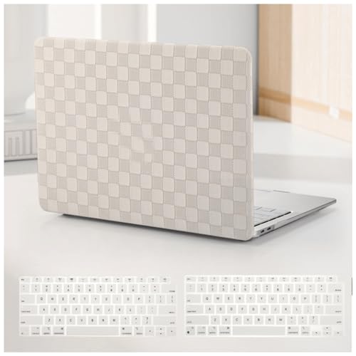 BYCeKe for MacBook Pro 13 Inch Case 2016-2026 M2 M1 Checker Beige