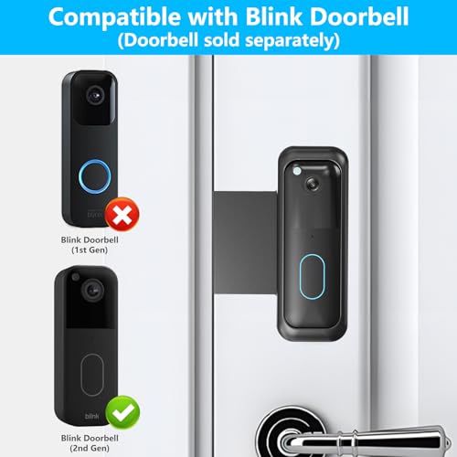 Blink Doorbell Mount, No-Drilling Anti-Theft Doorbell Mount Bracket for Blink Doorbell Camera, Accessories for Apartment - Additional View