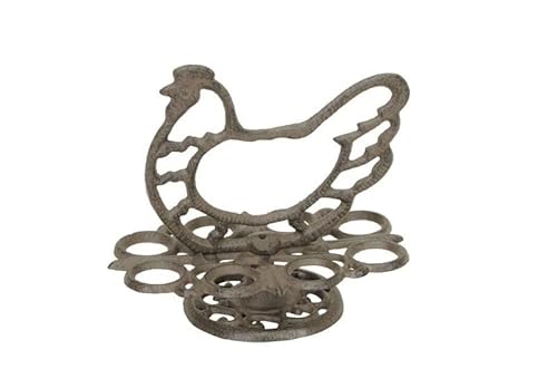 Gwenys Haus Portauovo di pollo in ghisa, dimensioni: circa 19 x 13 x 17,5 cm