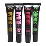 Makeup S.he 4 Flavors of Natural Sugar My Lips Lip Scrub Exfoliator Moisturizing Vitamin E LS480 + Free Zipper Bag