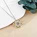 YAFEINI 18K Gold Plated Star Of David Necklace 925 Sterling Silver Simplicity/Cross/Meroah Pendant Jewish Jewelry Star Of David Gifts For Women Men (gold)