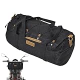 Motorradgepäckbeutel, Motorrad -Schwanzbeutel | Hangable Tragbares Canvas Bike Heck -Speicher -Rucksack,Retro wasserdichte Outdoor -Fahrradzubehör mit Reißverschluss und Schnalle für verschiedene Wett