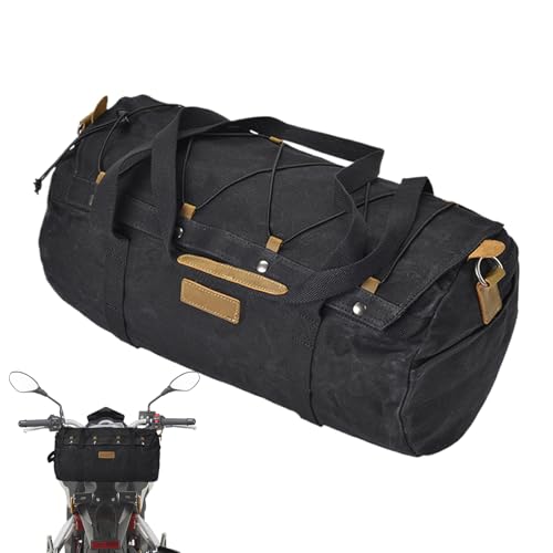 Sac à dos de rangement arrière portable en toile pour moto vintage