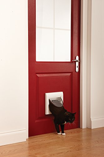 PetSafe Staywell 932GIFD Klassische Katzenklappe, 4-Wege-Verschlusssystem, magnetisch