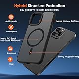 KPPIT for iPhone 14 Pro case,[Compatible with MagSafe][Shockproof Drop Protection], Frosted Translucent Magnetic for iphone 14 Pro Phone Case,Black - Image 2