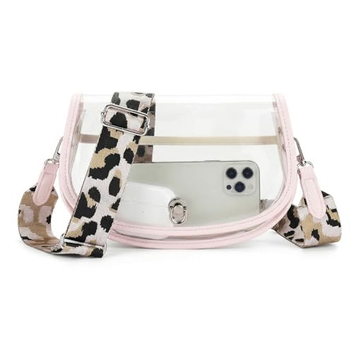 Image of Wuflyover Clear Bag for Stadium Events, Clear Purse Crossbody Bag for Women