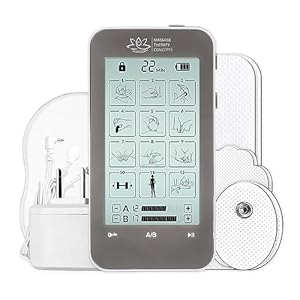 TENS Unit & EMS Muscle Stimulator for Pain Relief Therapy, Sciatica, Neck & Back Pain, Portable Stim Machine for Muscle Recovery. Tens Machine | 12 Modes and 20 Intensity Levels, FSA & HSA Product