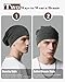 Century Star Cotton Slouchy Beanie Hat Stretch Hip-Hop Warm Skull Caps Unisex Baggy Lightweight Beanie for Women 01 Dark Grey One Size