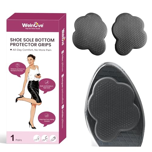 Welnove plantillas protectoras para tacones, negro miniatura 1