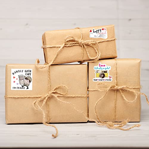 Handle With Care Funny Stickers,Thank You Stickers,Handmade Stickers,Small Shop Stickers,Envelopes Stickers For Small Business, Online Retailers,Handmade Goods,500 Labels Per Roll #TOP5