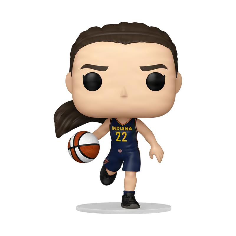 caitlin clark 02 rookie season funko pop basketball wnba indiana fever figurine with hofsm protector case