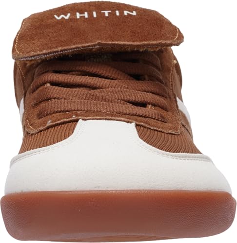 Image of WHITIN Wide Toe Box Barefoot Shoes for Women + Fashion Tennis Sneakers + Trendy Fold-Over Tongue