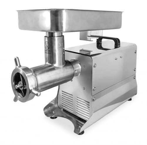 OMCAN 43628 MG-CN-0032-H #32 Head 2.7 HP Stainless Heavy-Duty Meat Grinder