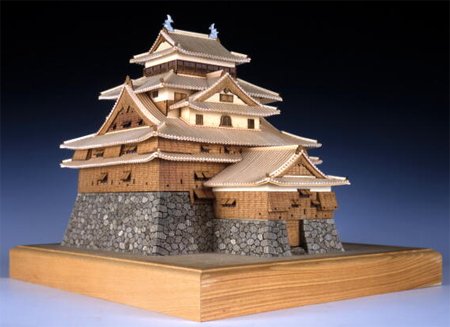 Amazon.co.jp: ウッディジョー/木製建築模型 1/150松江城+塗料セット