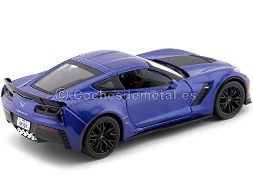 2015 Chevrolet Corvette C7 Z06 Azul 1:24 Maisto miniatura 5