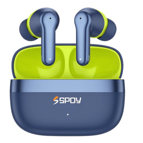 Image of SPOY Prime N100 Wireless Earbuds, Bluetooth 5.4, True Wireless (Dark Blue)
