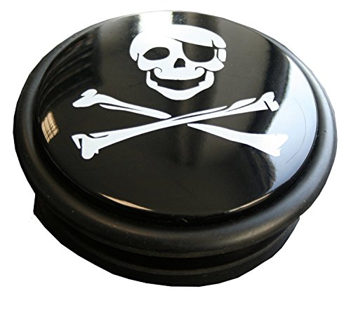 TOP Price! Design Door Stopper „Skull“, Black high Gloss, DM 108 mm