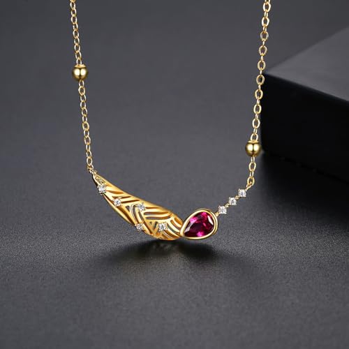 14K Gold Angel - Inspired Moissanite Necklace, Bohemian - Style Statement Jewelry for Women4