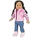 Sophia's Doll Clothes for 18 Inch Doll 4 Pc. Doll Outfit Set of Pink Fur Vest, Shirt, Jeans, and Fur Boots Made, Fits 18 Inch American Girls