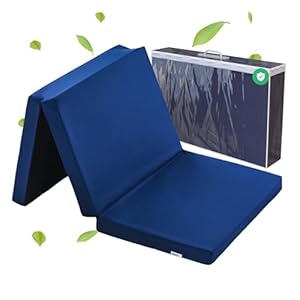 Solty – Colchon Cuna 120 x 60cm – Colchoneta Plegable Suelo para Múltiples usos – Colchón Cuna para Viaje de Espuma – Colchon Plegable en 3 Partes con Bolsa de Transporte Transparente Incluida