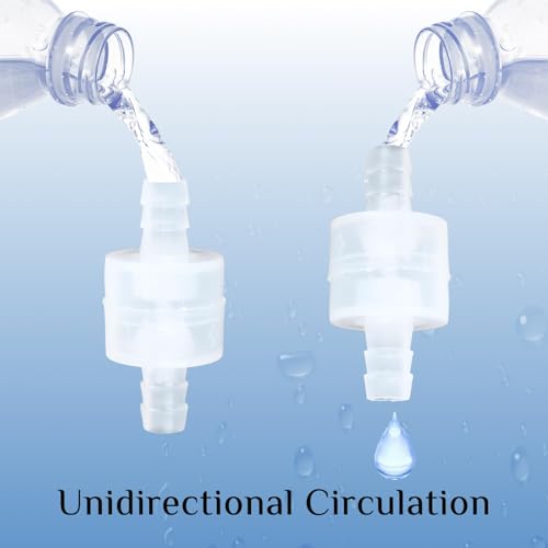 Rückschlagventil RV10, Transparentes Check Valve für 8 mm Schlauchdurchmesser, Ideal für Kondenspumpen, Kondenstrockner und Luftentfeuchter, Hohe Stabilität und Einfache Montage