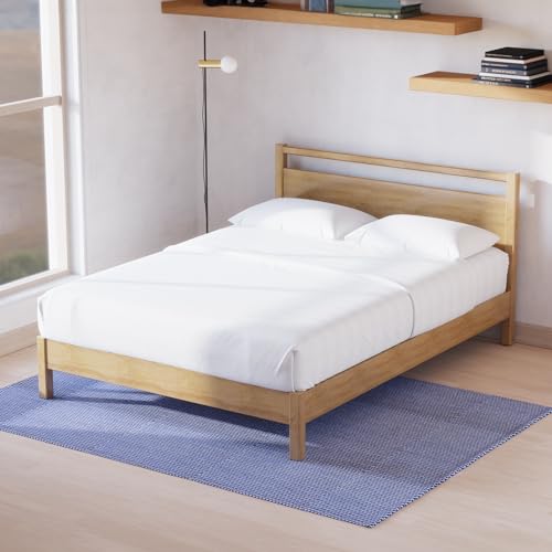 LIFEMENT Signature Wood Platform Bed Frame with...