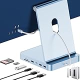 PULWTOP 7 in 1 USB C ハブ iMac 24インチ 2021/2023専用 iMac M1/M3 アクセサリー USB Hub ハブ M.2 NVMe SSDスロット搭載 (SSD含まない) 1 x USB-C 3.2 Gen 2, 1 x USB-A 3.2 Gen 2, 2 x USB 2.0, ＭicroSD/TF カードリーダー ブルー