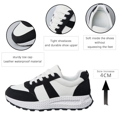 Classic Black and White Splicing Fashionable Casual Sports Shoes, Simple and Comfortable Daily Wear Essential Items3