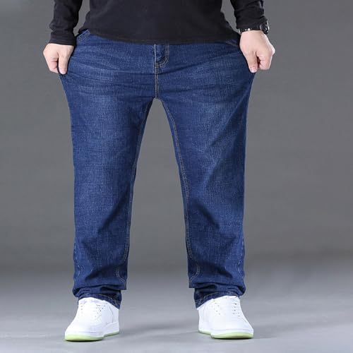 Big and Tall Baggy Jeans for Men Loose Fit Elastic Waist Pull On Denim Pants Drawstring Straight Leg Jean Sweatpants2