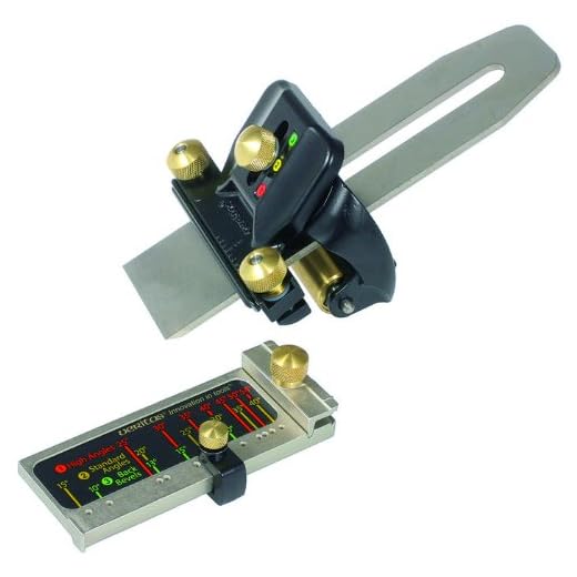 Veritas® Schärfsystem II – Präzise Schärfhilfe für Stemmeisen & Hobeleisen, Einstellbare Schleifwinkel, Robuste Metallführung, Für exakte Schneiden