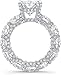 ERRA JEWEL Vintage Moissanite 8CT-12CT Radiant 10K 14K 18K Gold & 925 Sterling Silver Anniversary Christmas Ring For Women (Main Stone : 8.00 Carat)