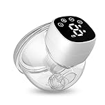 Wearable Electric Breast Pump, Ultra-Silent Operation with Long Battery Life, Rechargeable, Hands-Free Design, 9 Levels/3 Modes, BPA-Free (Twin Pack)(White)