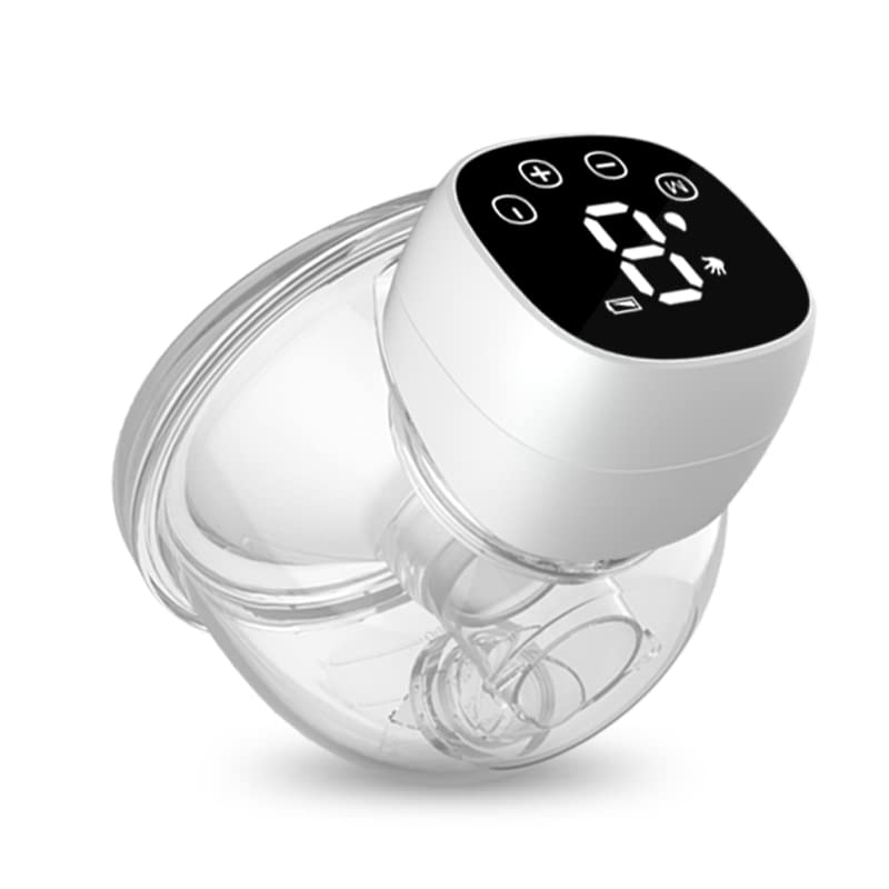 Wearable Electric Breast Pump, Ultra-Silent Operation with Long Battery Life, Rechargeable, Hands-Free Design, 9 Levels/3 Modes, BPA-Free (Twin Pack)(White)