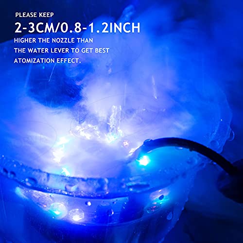 Gornorva Mist Maker Mini Fog Maker, 12 Led Mister Maker Ul Certificated Fog Machine Atomizer Air Humidifier For Water Fountain Pond Rockery Vase Birdbath Halloween Decor(Black) #TOP4