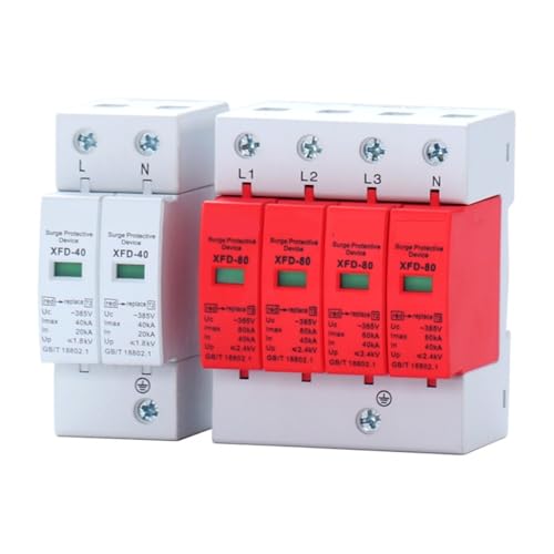 Protector contra sobretensiones monofásico y trifásico de 80KA para redes de baja tensión de 380V