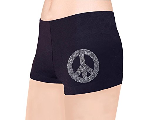 Figure Skating Booty Shorts with Rhinestones (R144, Adult Large)