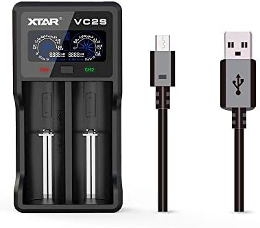 XTAR VC2 Plus LED Display USB Universal Battery Charger with Pouch (VC2Plus)