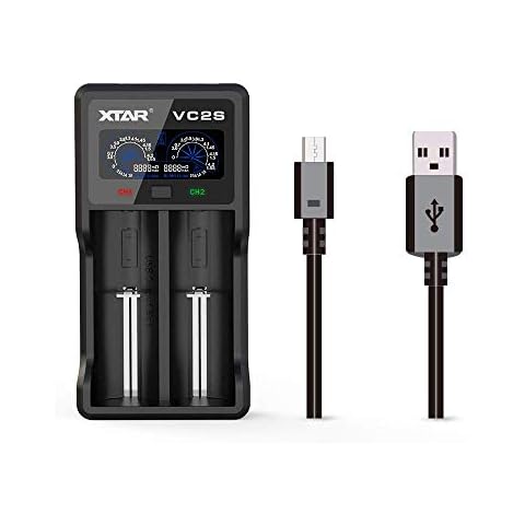 XTAR VC2S Battery Charger with Power Bank Cover