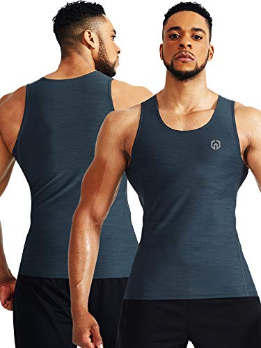 Image of NELEUS Men's 3 Pack Athletic Compression Under Base Layer Sport Tank Top
