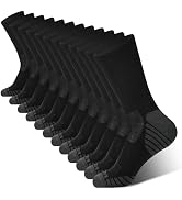 BAMBOO COOL Men's Crew Socks Athletic Running Sports Socks, Cushioned Moisture Wicking, Breathabl...