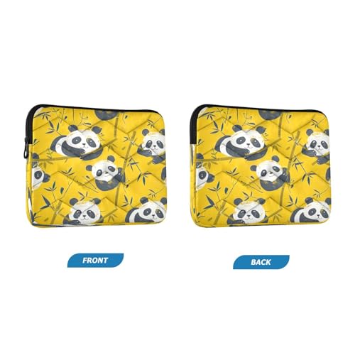 Funda para Laptop 13-14 pulgadas Impermeable Amarilla con Pandas miniatura 2