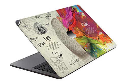 Image of GADGETS WRAP Printed Vinyl Top Only Skin Sticker Decal for Apple MacBook Air 13 inch 2017 Model - Brain Left Right