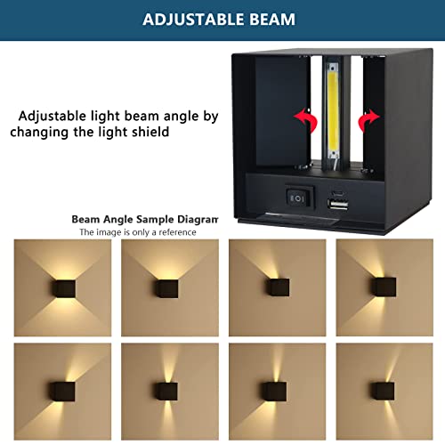 Ankboy Led Sensor Wall Lights Indoor Motion Detection, 6W Wall Lamps Battery Operated With Switch, Usb Charging Wall Sconces 3000K Portable Cordless Light For Staircase Corridor Living Room, 2 Pack #TOP3