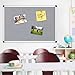 VIZ-PRO Notice Board Felt Gray, 48 X 36 Inches, Silver Aluminium Frame