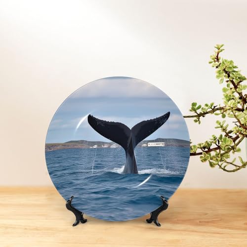 Assiette décorative de 25 cm avec support pour salon et bureau élégant - 7