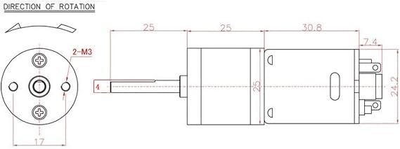 Variable Reduction Geared Dc Gear Motor, 25GA-370, 12v High Torque Dc Electric Motor, Electric Motor Brushes DC Robot, Small Motor Black Long Axis Geared Electric (Size : 939rpm, Color : 12V)
