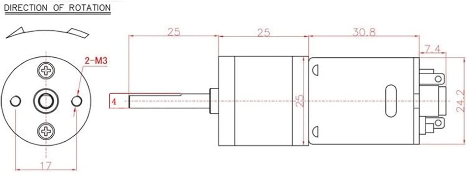 Variable Reduction Geared Dc Gear Motor, 25GA-370, 12v High Torque Dc Electric Motor, Electric Motor Brushes DC Robot, Small Motor Black Long Axis Geared Electric (Size : 939rpm, Color : 12V)