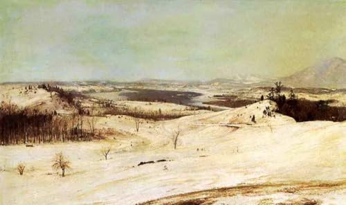 Peinture à l'huile sur toile paysage de neige église Frederic Edwin œuvres murales célèbres